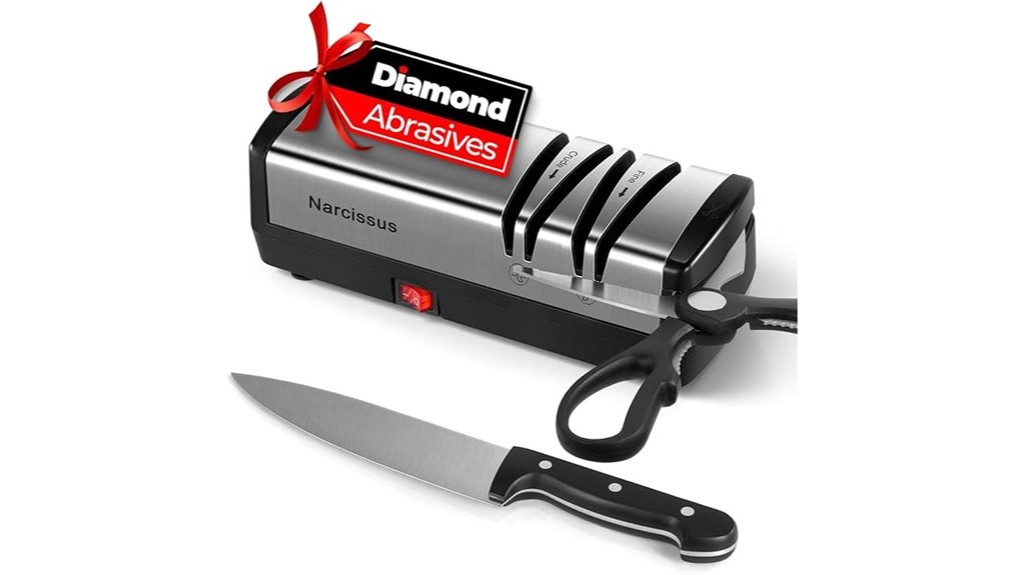 electric knife sharpener with accessories