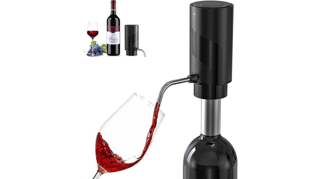 electric wine decanter aerates wine