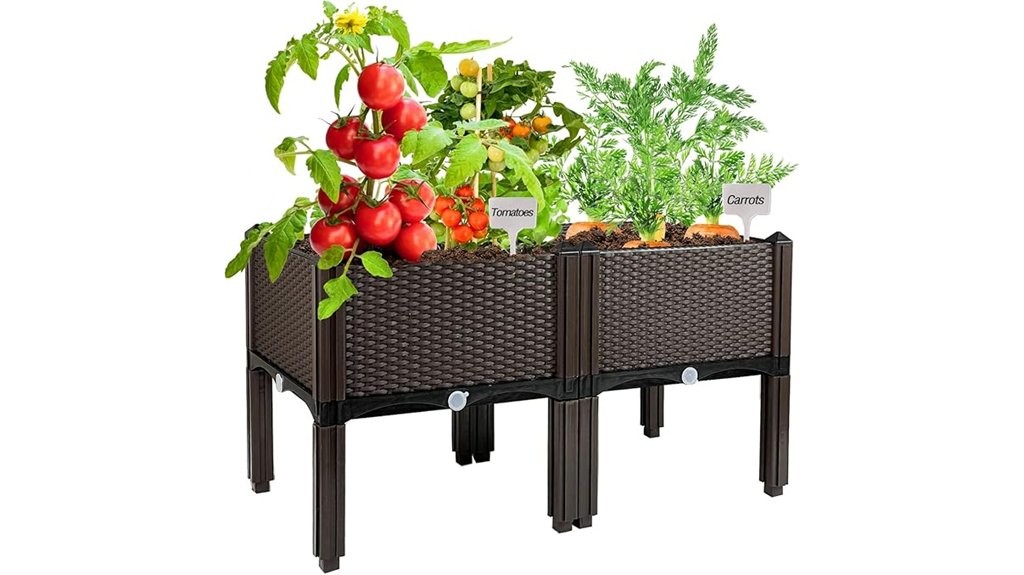 elevated outdoor planting enclosure