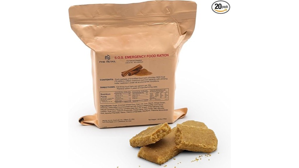 emergency calorie dense food bar