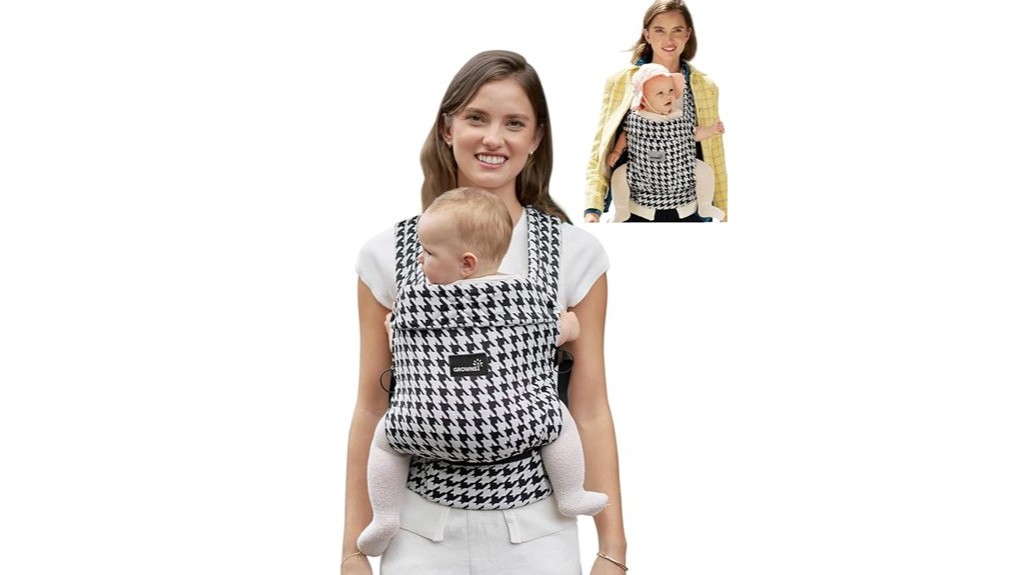 ergonomic baby carrier houndstooth pattern
