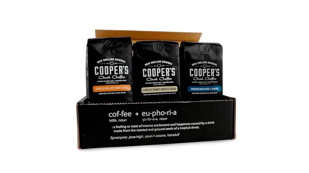 espresso box set ground coffee