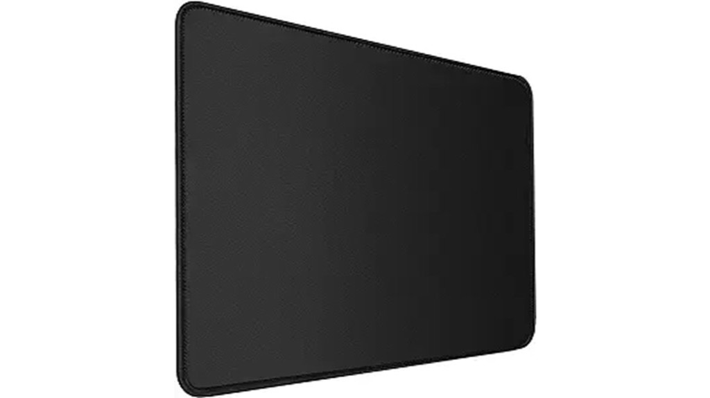 expansive black gaming mouse pad
