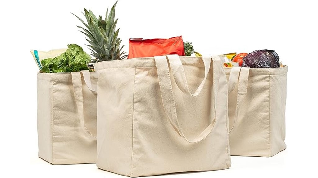 extra large canvas grocery bags