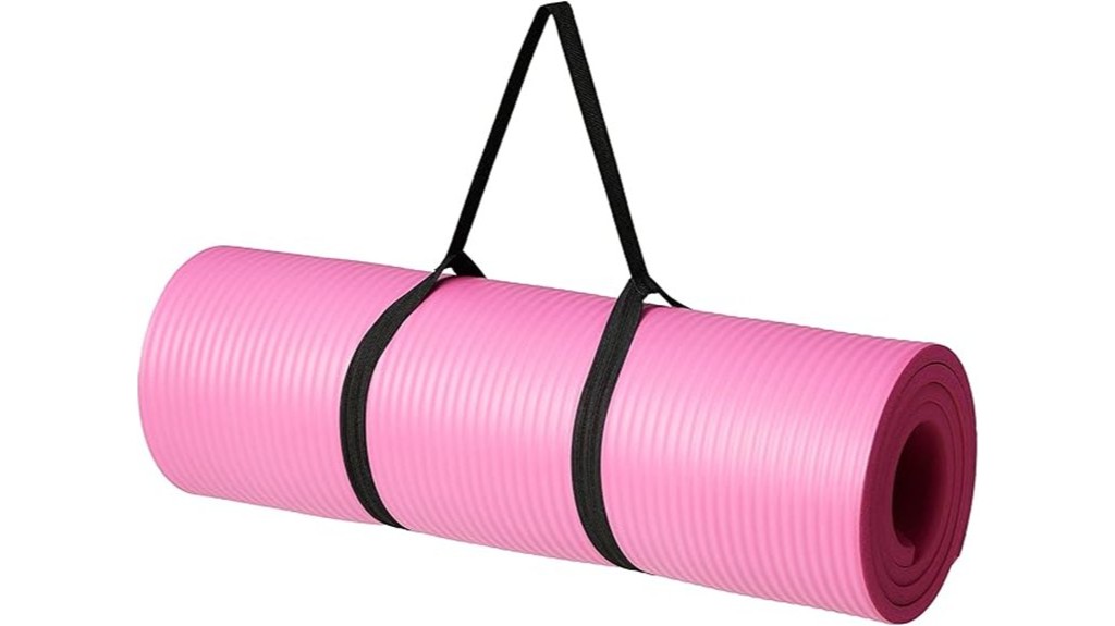 extra thick yoga mat with strap