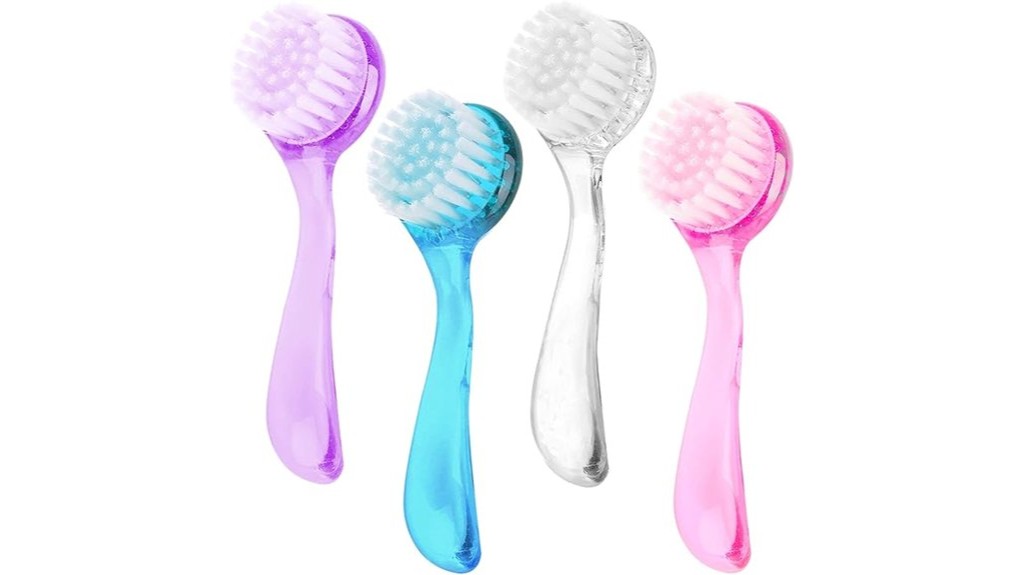 facial cleansing brush with four colors