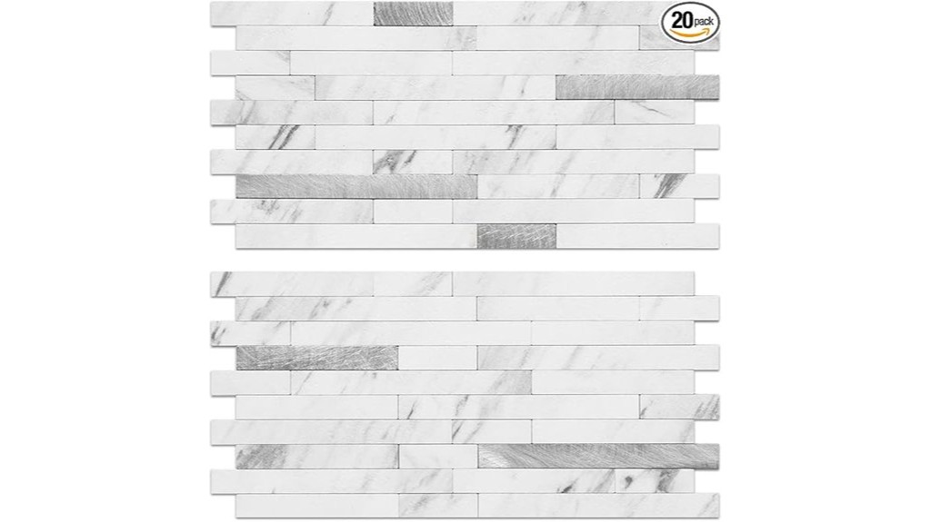 faux stone peel and stick backsplash tiles