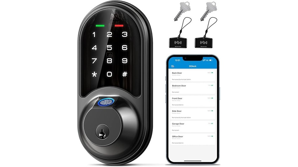 fingerprint enabled smart door lock