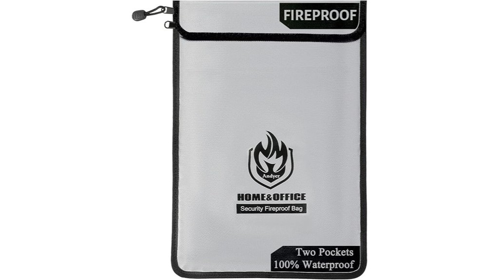 fireproof document storage bag