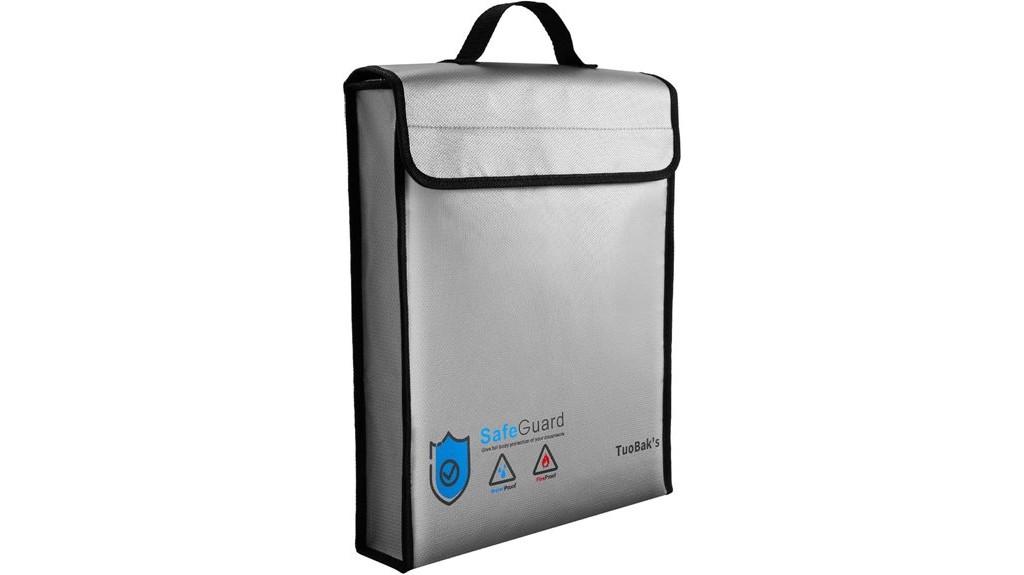 fireproof waterproof document storage bag
