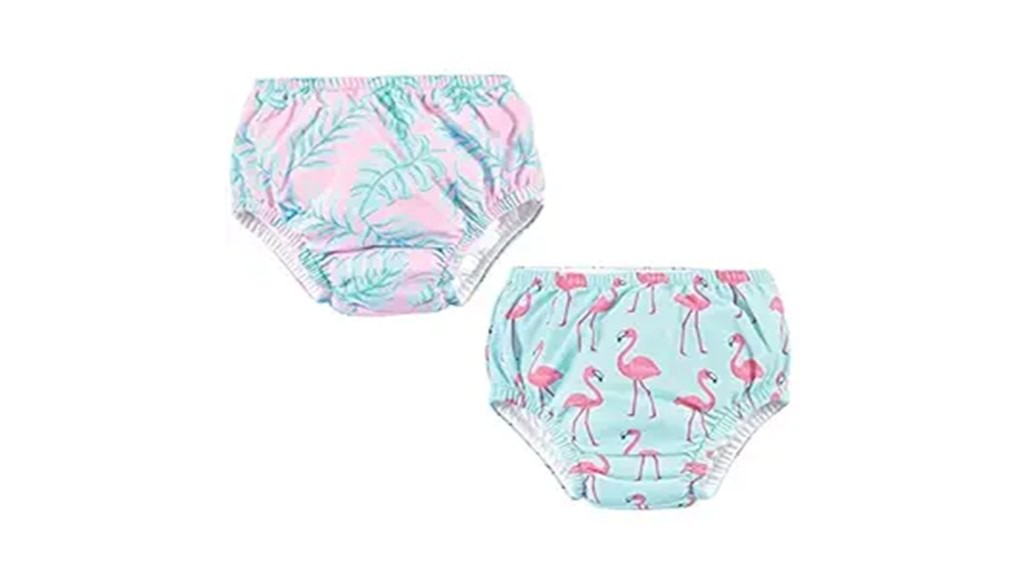 flamingo printed unisex toddler swim diapers