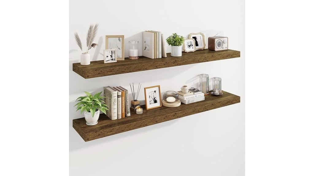 floating wall mounted storage shelves