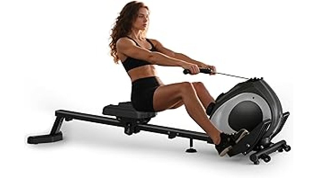 foldable adjustable magnetic rowing machine