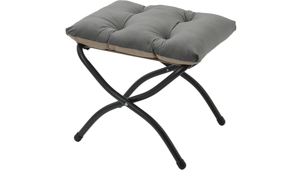 foldable padded footrest storage ottoman