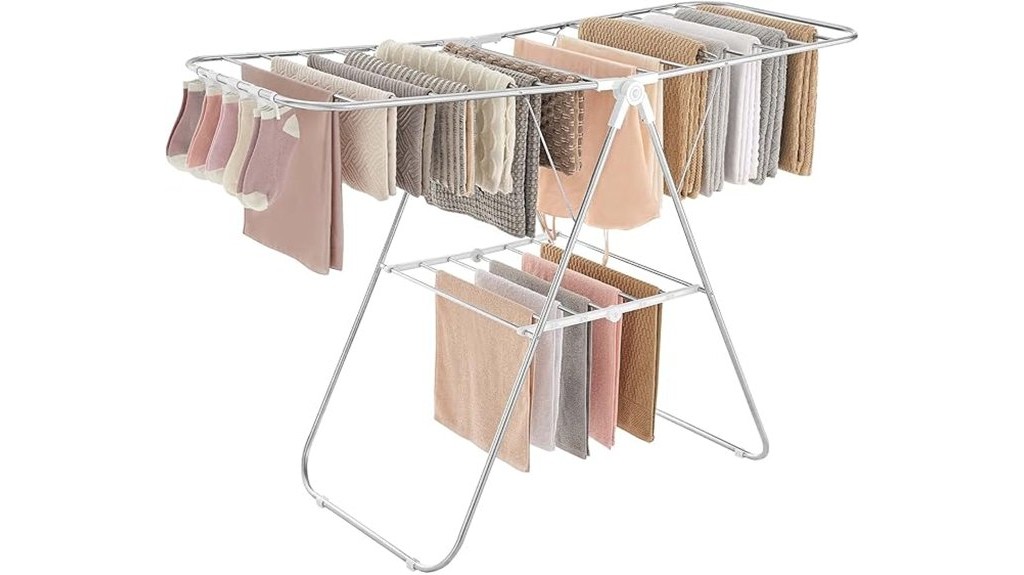 foldable space saving clothes drying rack