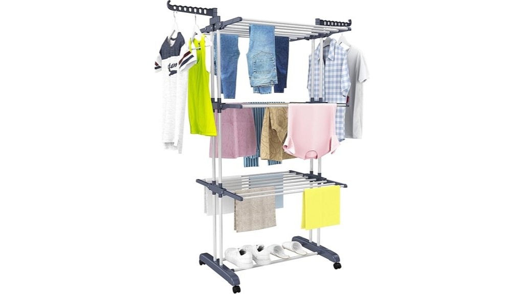 foldable stainless steel clothes drying rack