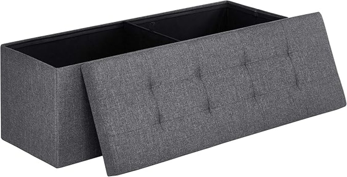 foldable storage bench ottoman