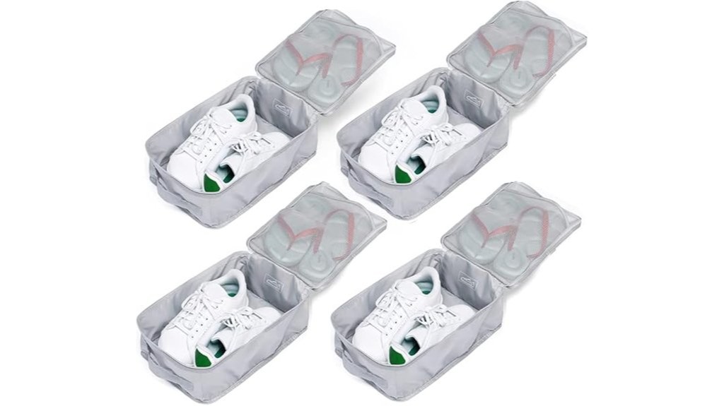 foldable waterproof dual layered shoe organizers