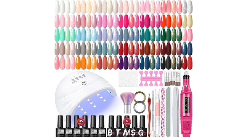 gel nail polish kit with tools