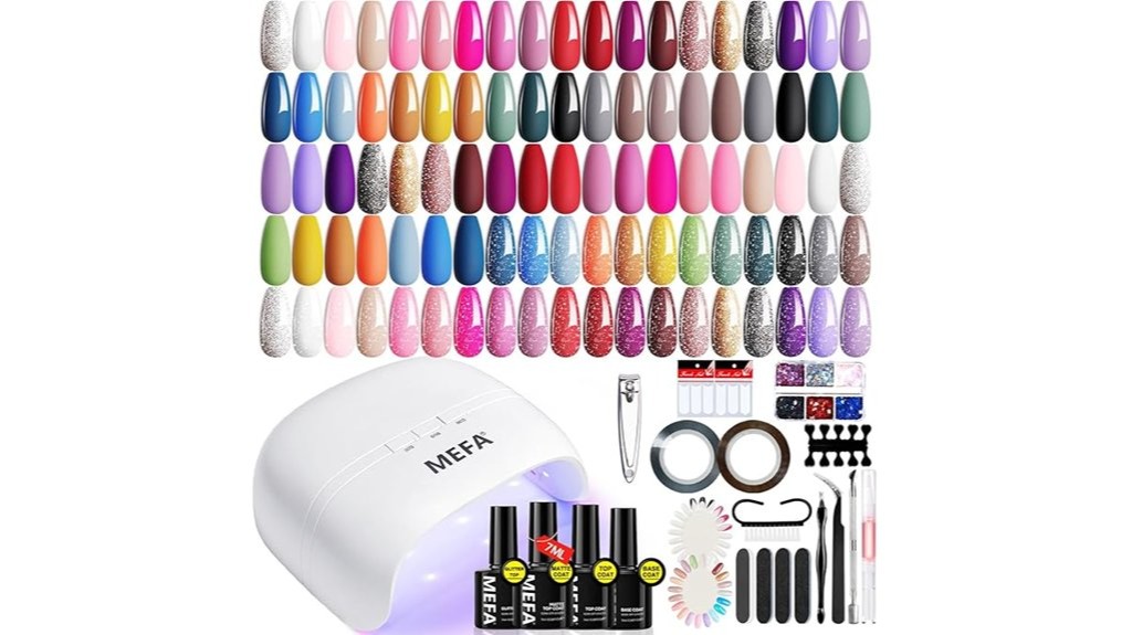 gel nail polish kit with uv