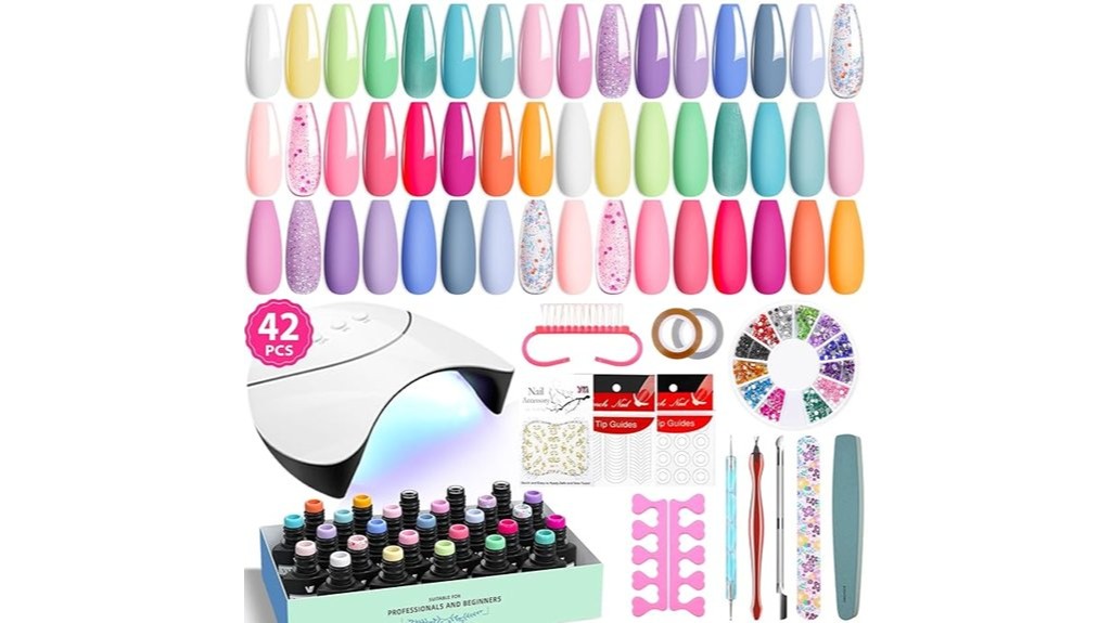 gel nail polish kit with uv