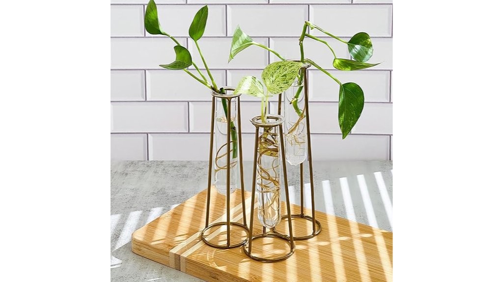gold metal terrarium station