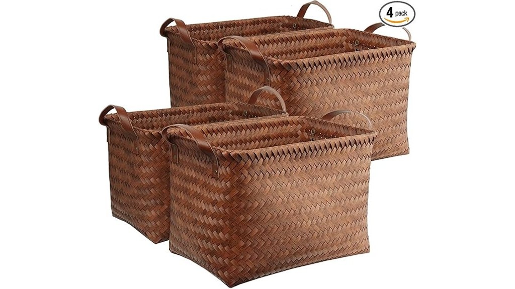 handwoven laundry hampers set
