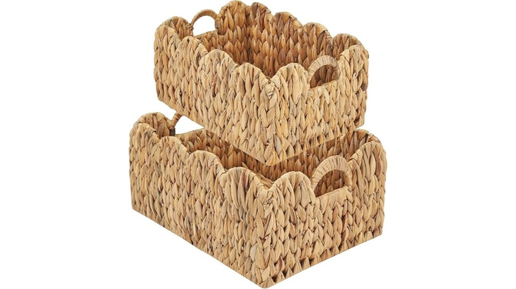 handwoven wicker storage baskets