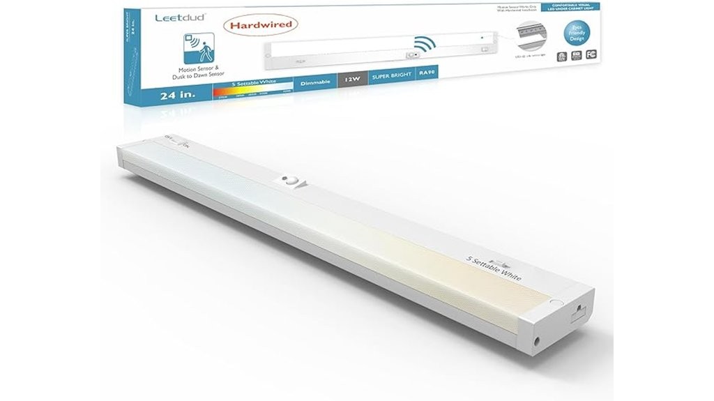 hardwired motion sensing dimmable under cabinet lighting