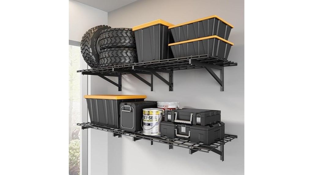 heavy duty garage shelving set