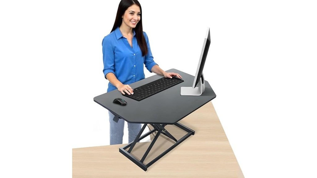 height adjustable corner desk