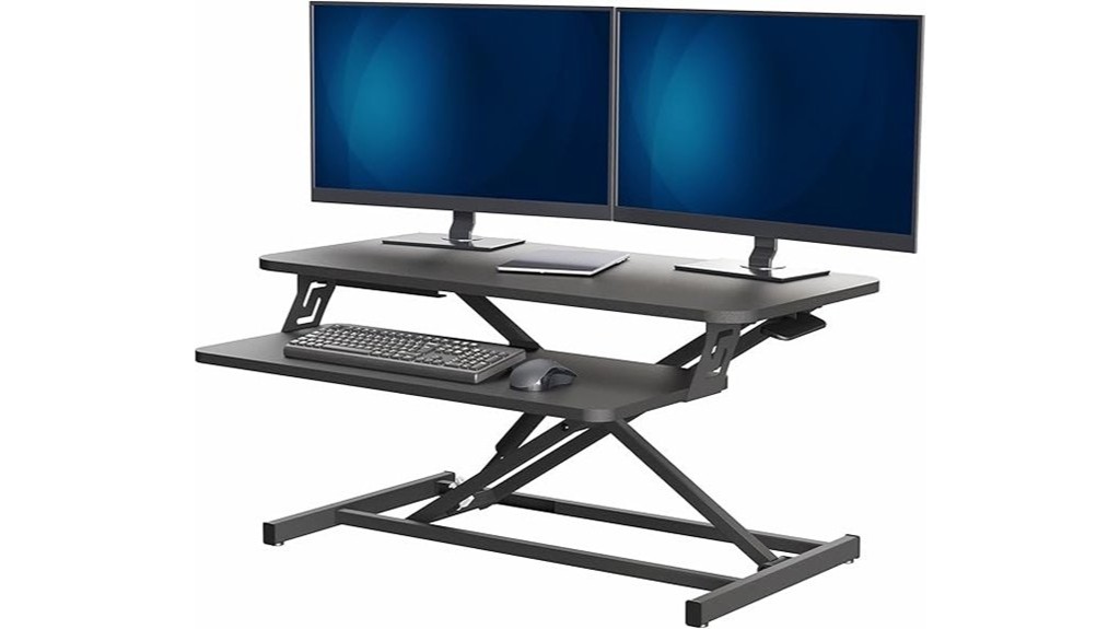 height adjustable standing desk converter