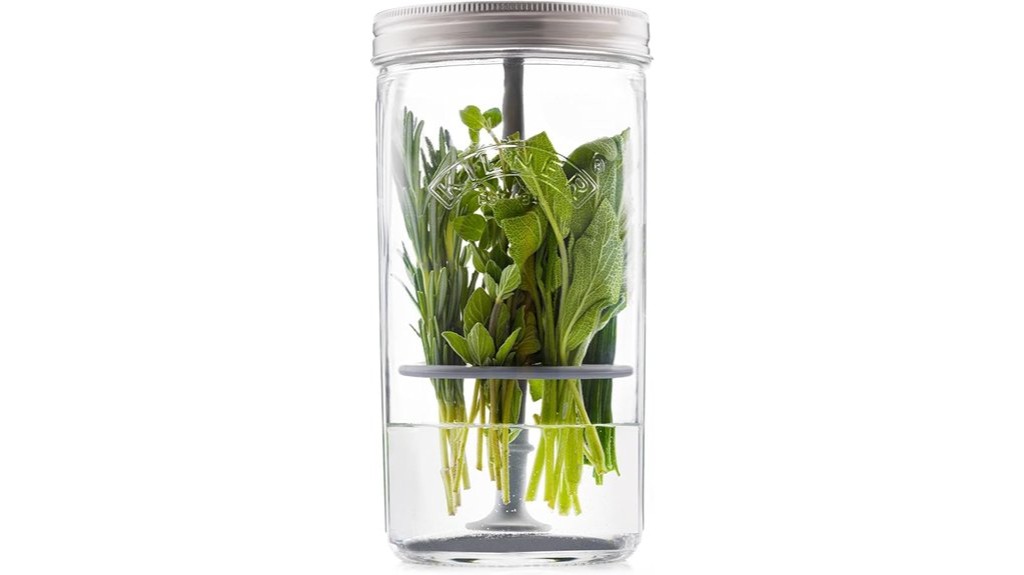 herb storage with airtight container