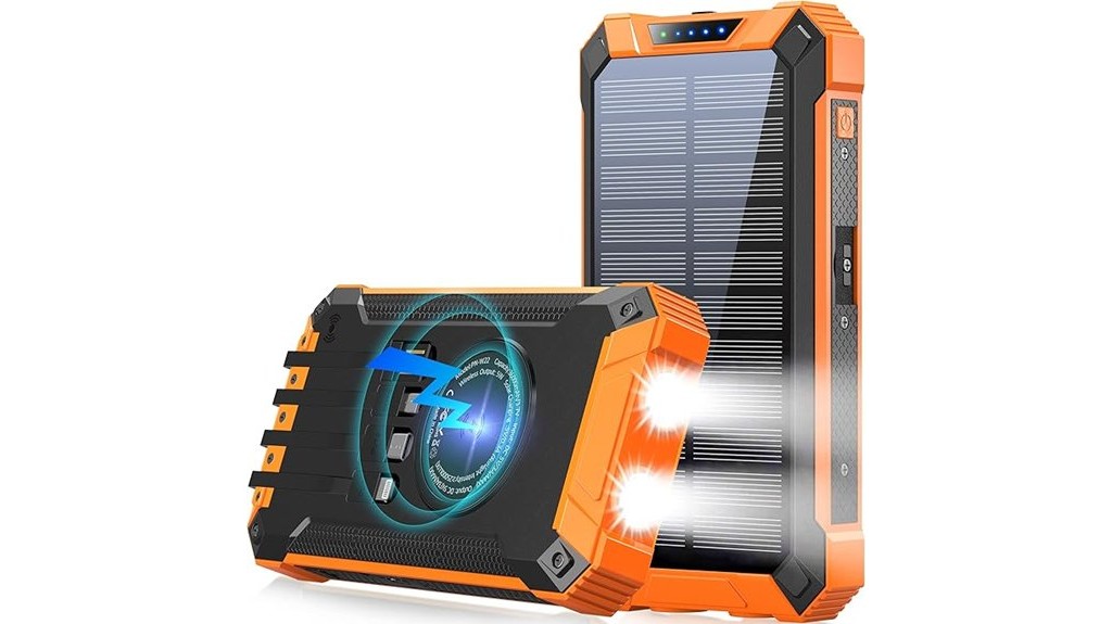 high capacity solar powered power bank