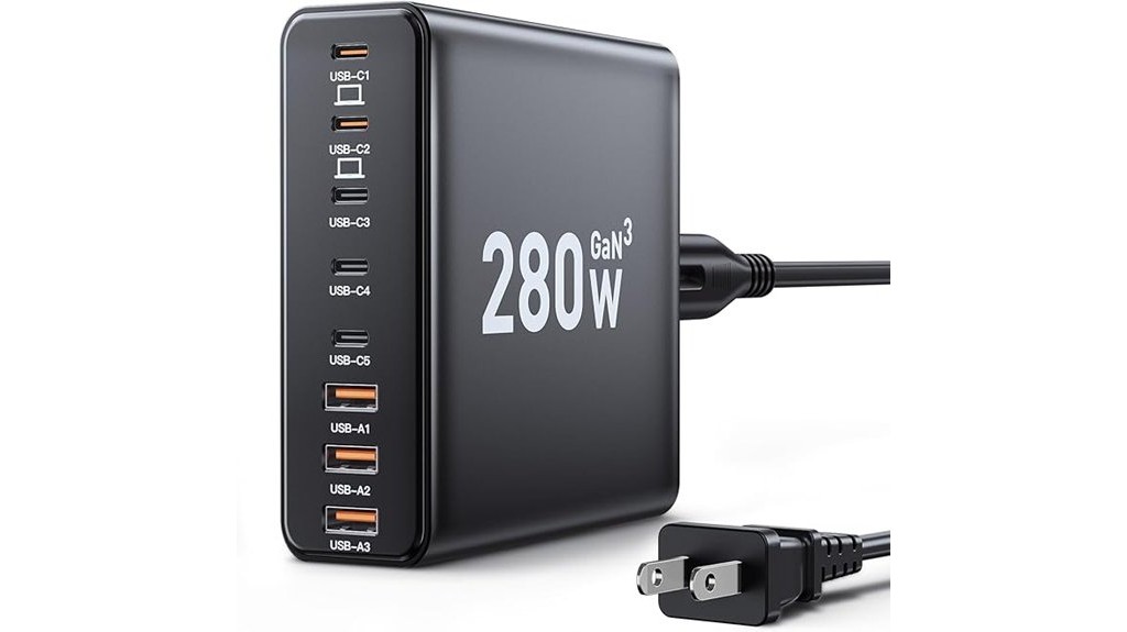 high power multi port usb charger