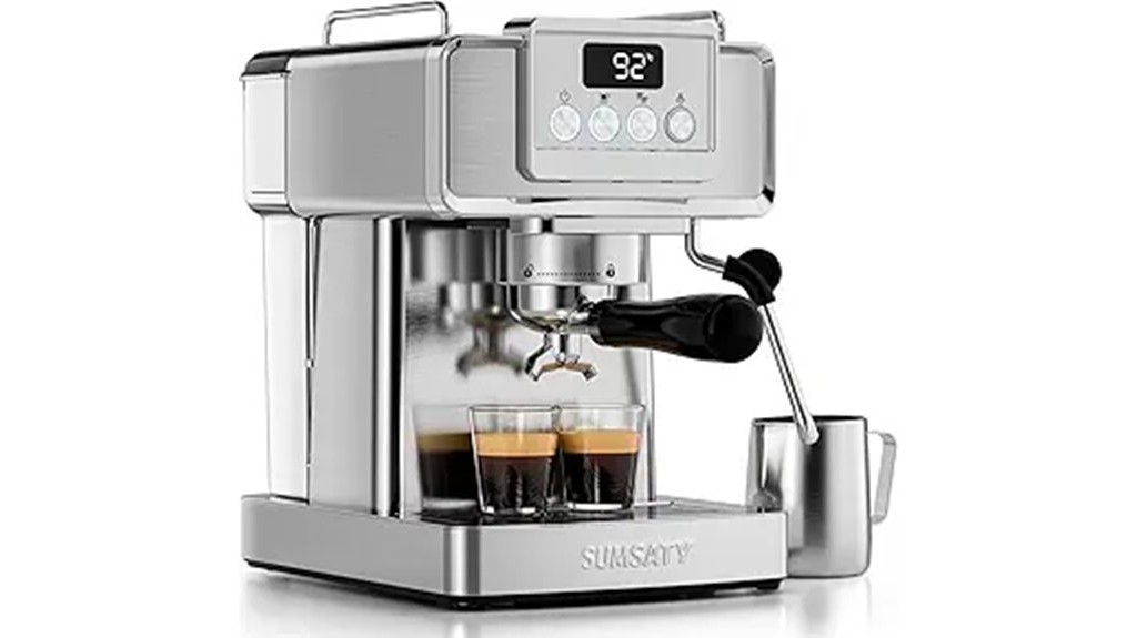 high pressure stainless steel espresso maker