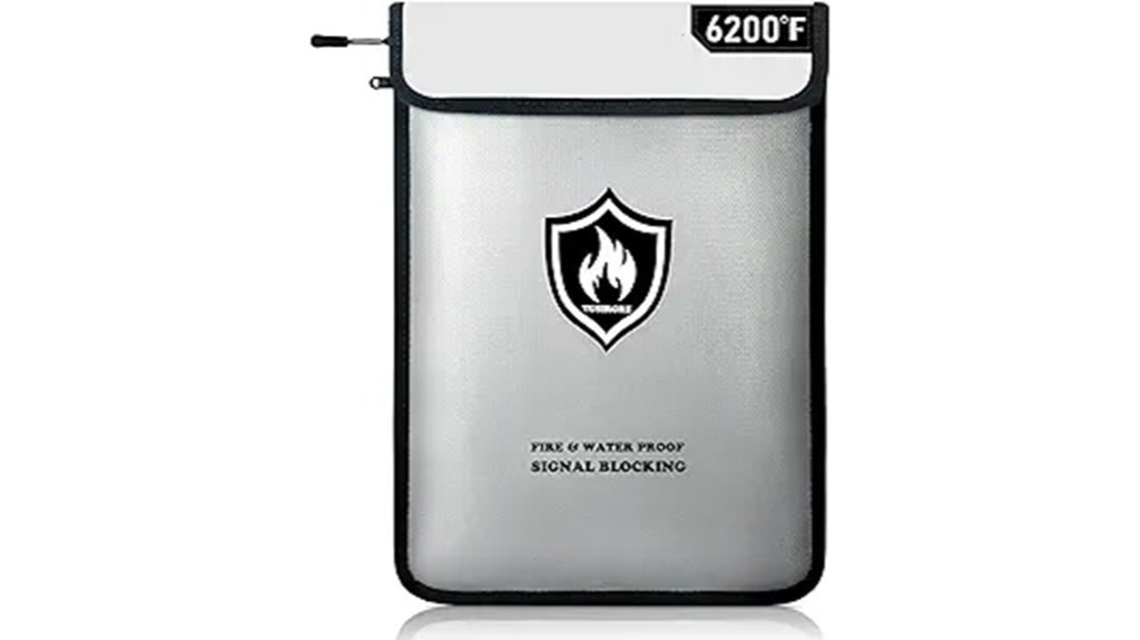 highly heat resistant document storage container