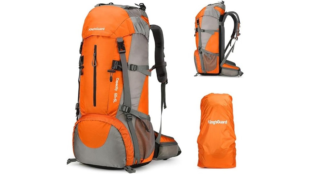 hiking backpack with rain cover