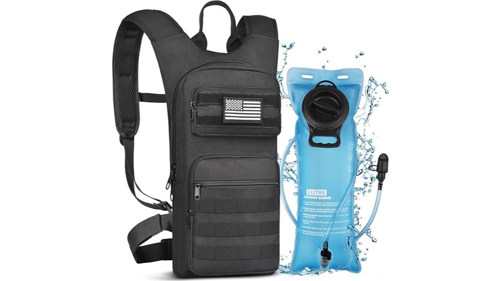 hydration backpack with water bladder