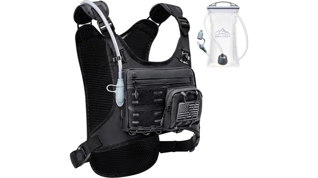 hydration focused running vest with bladder