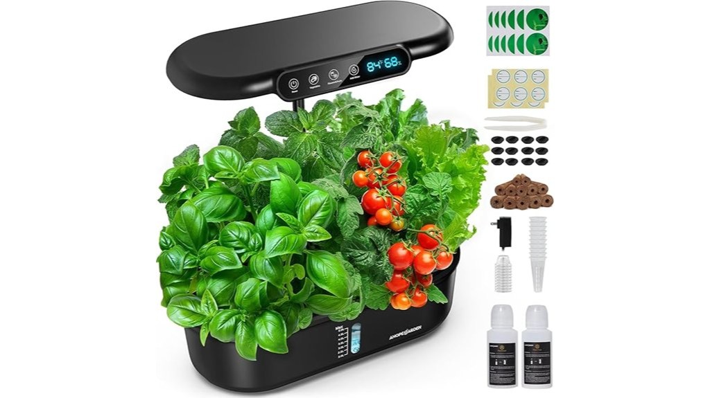hydroponics gardening kit with 12 pods