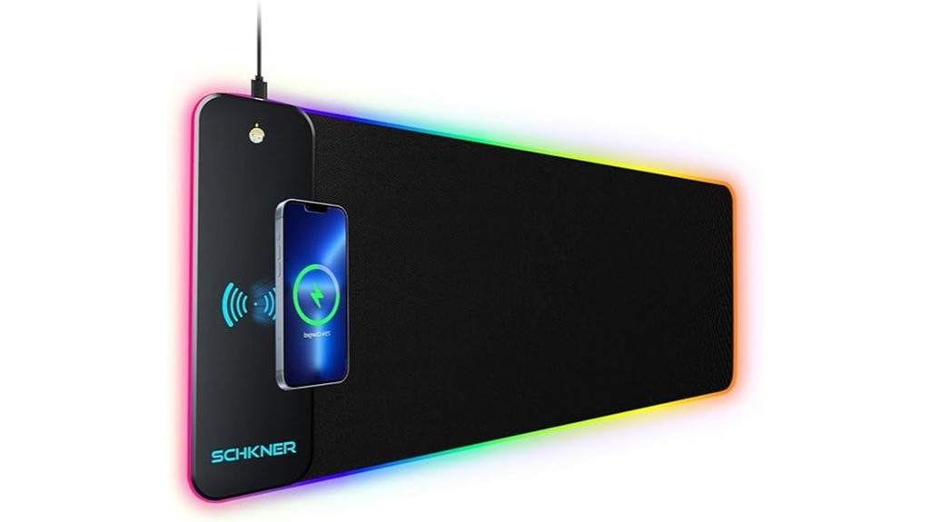 illuminated wireless charging mouse pad