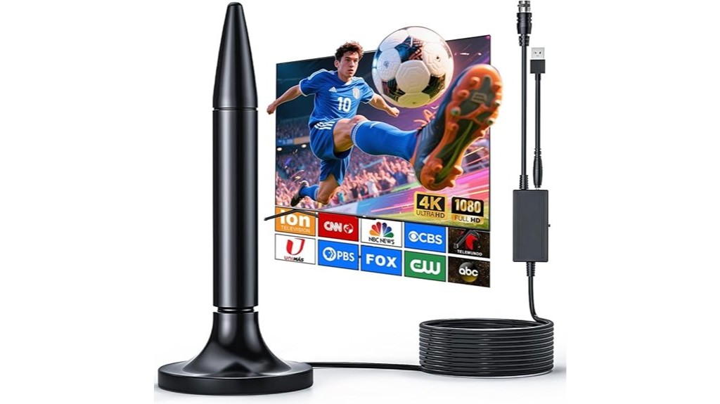 indoor tv antenna with signal booster