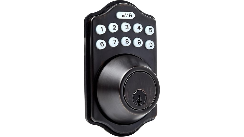 keypad controlled electronic deadbolt door lock