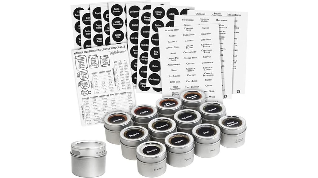kitchen magnetic spice jars