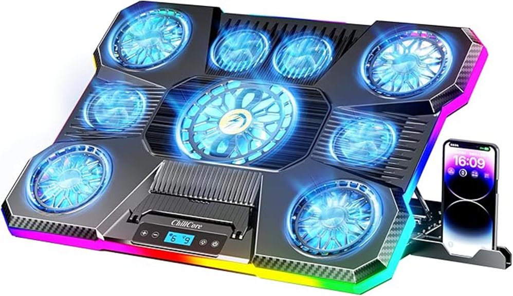 laptop cooling pad blue color