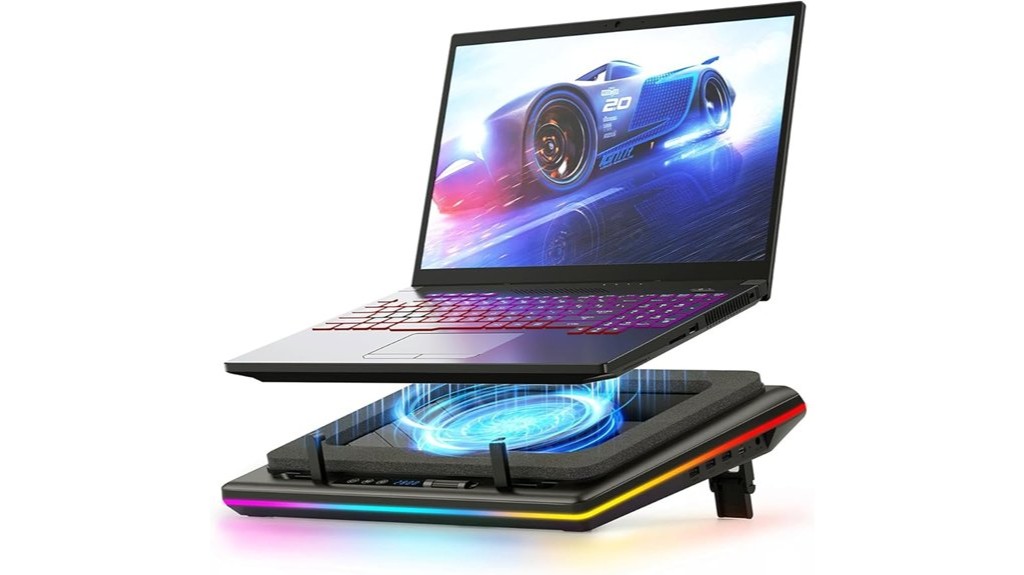 laptop cooling pad with rgb lights