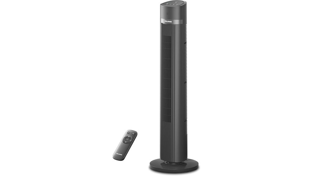 large bladeless bedroom tower fan