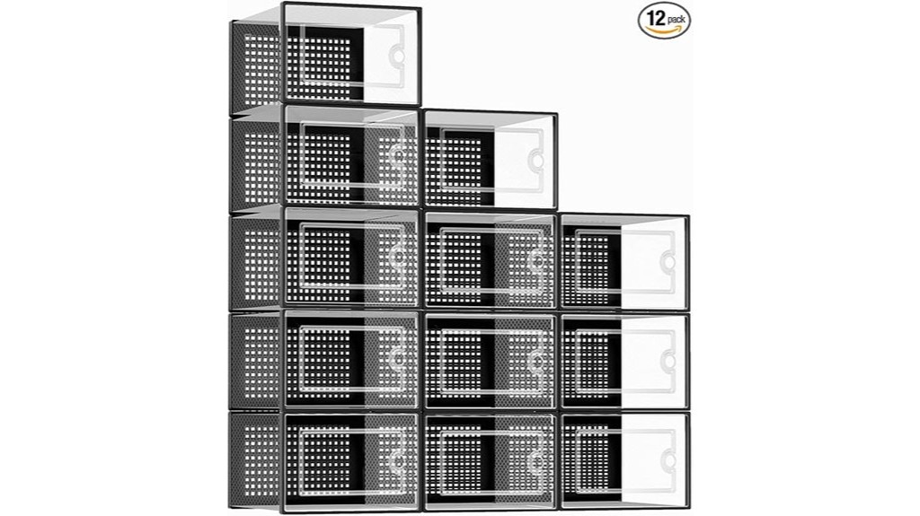large clear plastic shoe boxes