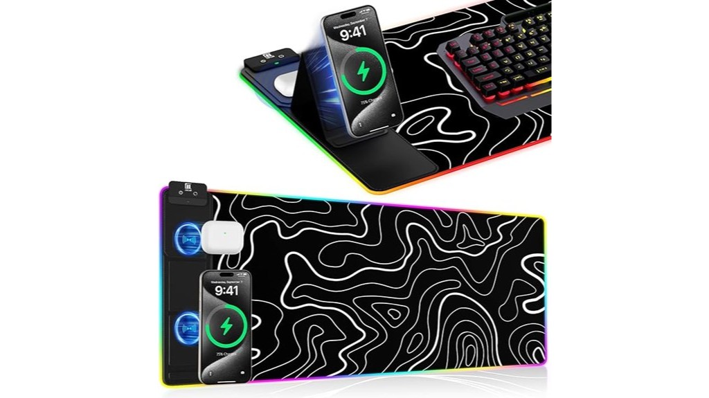 large rgb desk charging mat